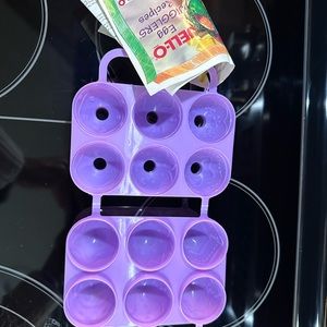 NEW Jello Jell-O Jigglers Easter Egg Mold Maker Purple Etched Design Pattern
